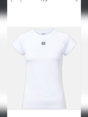 Loewe White Cap-Sleeve Logo T-Shirt